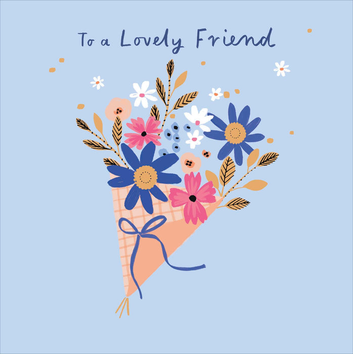 Daisy Blue Birthday Card for Friend, Conv Design