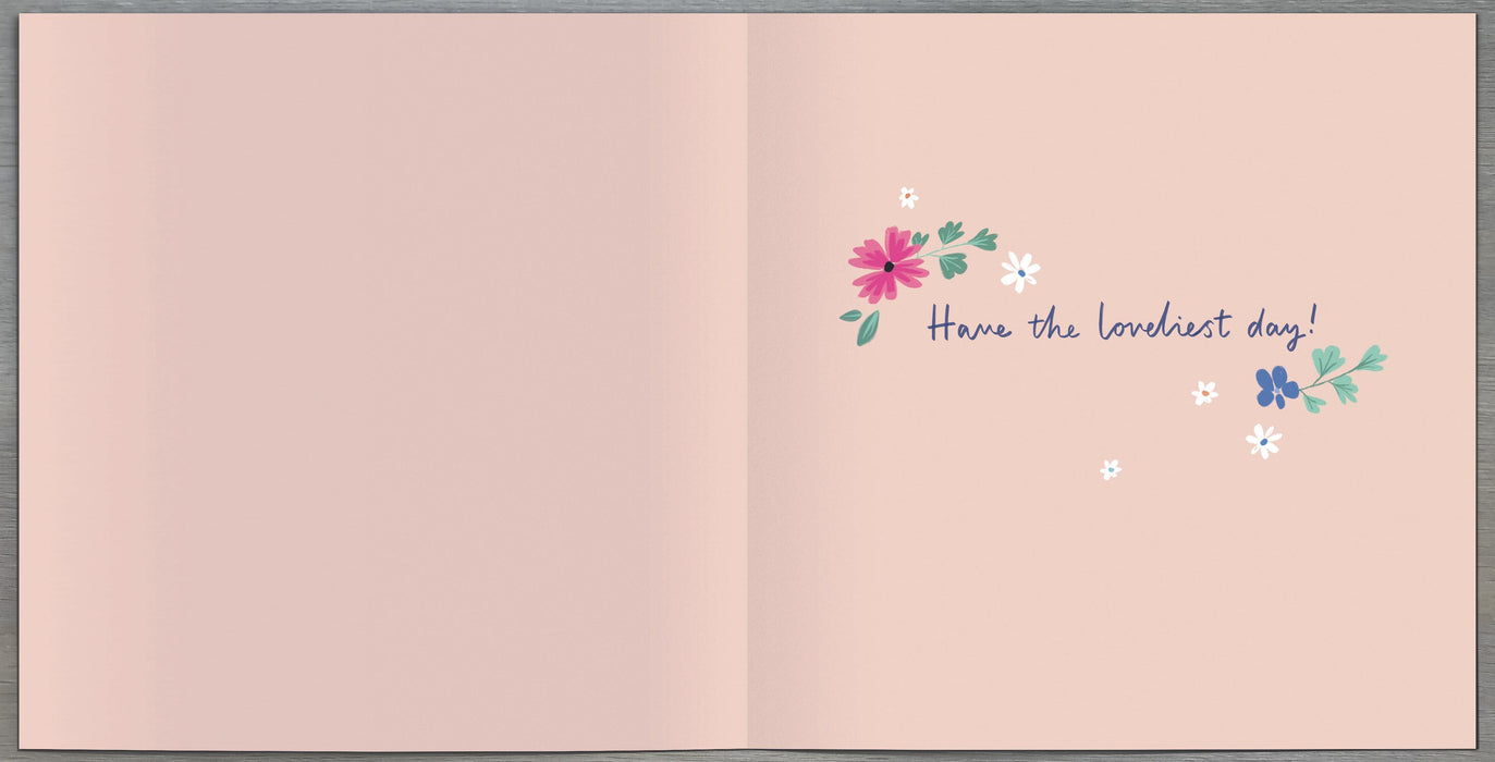 Daisy Blue Birthday Card for Conv, Conv Design