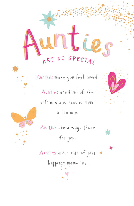 Carlton Birthday Card for Auntie, Conv Design