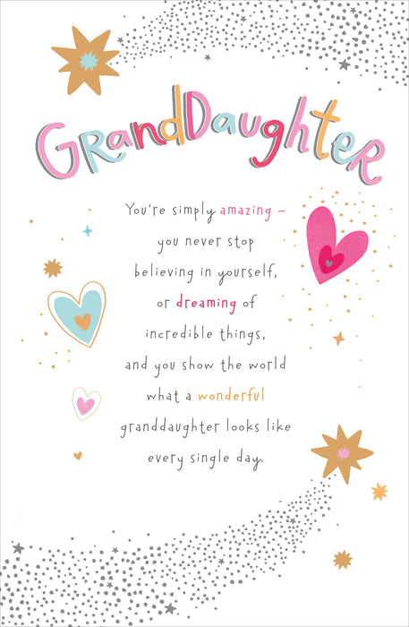 Carlton | Birthday Card Granddaughter | Happy Birthday Gifts | Her, Girls, Women | With Envelope