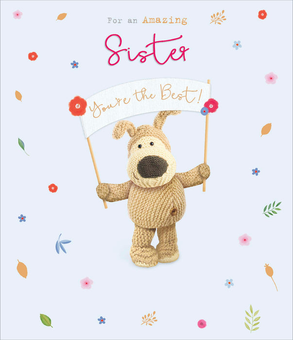 Boofle | Birthday Card Sister Cute | Happy Birthday Gifts | Her, Girls, Women | With Envelope