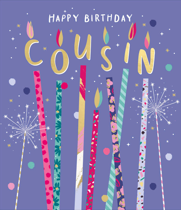 Carlton Birthday Card for Cousin, Conv Design