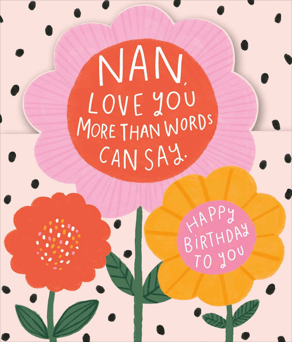 Carlton Birthday Card for Nan, Conv Design