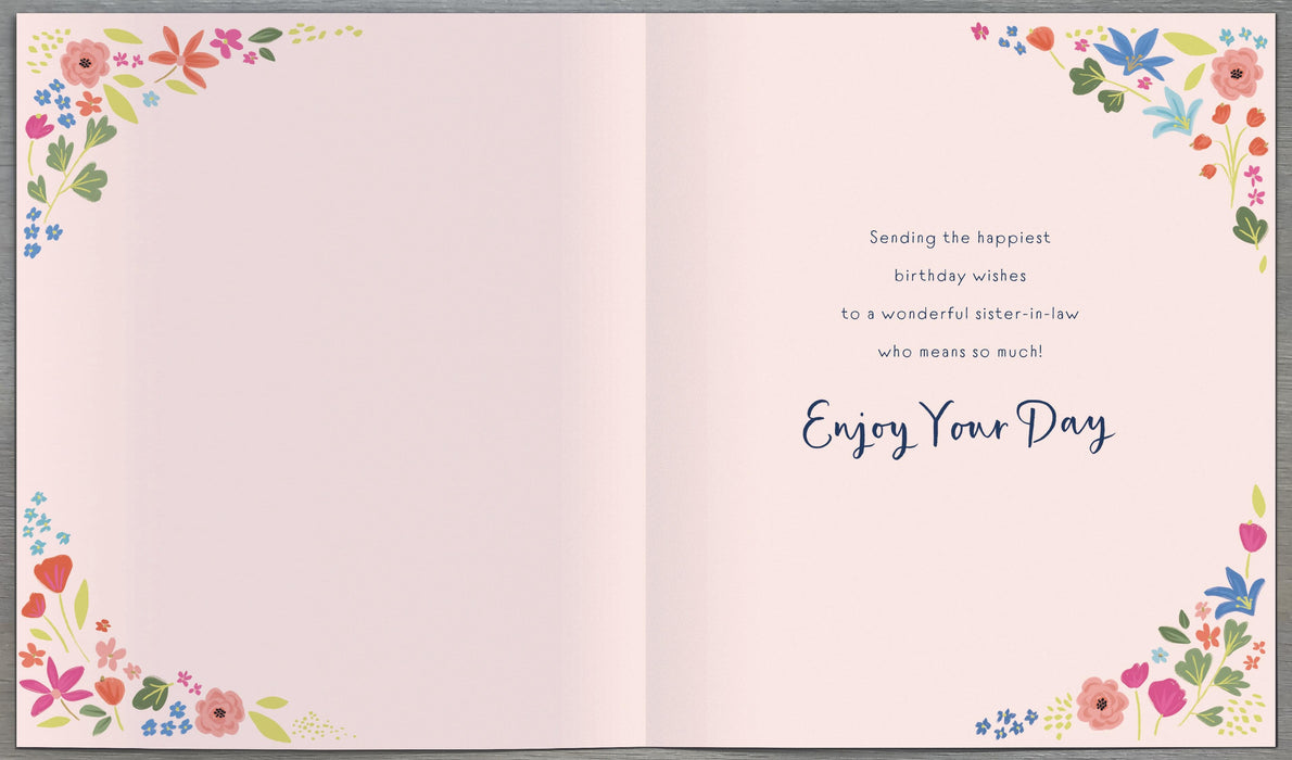 Daisy Blue Birthday Card for Sister, Conv Design