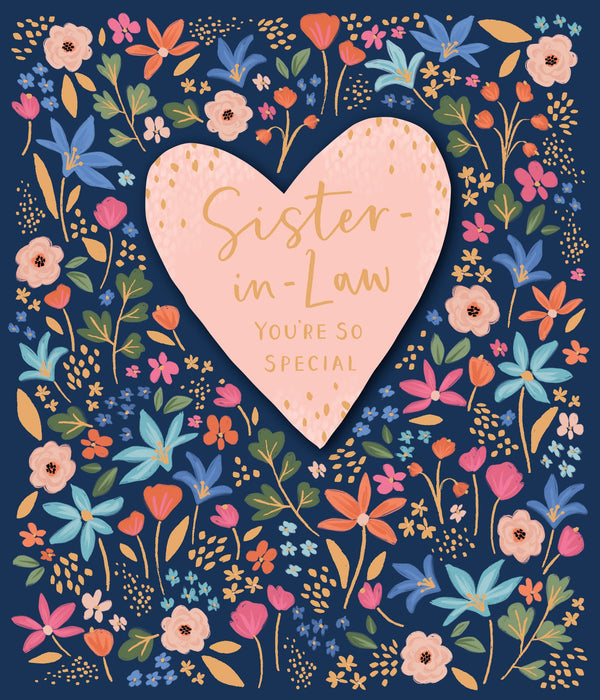 Daisy Blue Birthday Card for Sister, Conv Design
