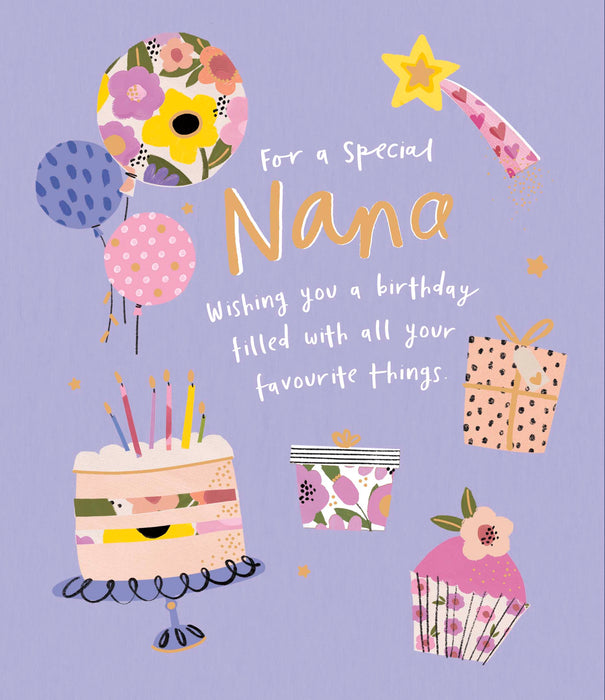 Carlton Birthday Card for Nana, Conv Design