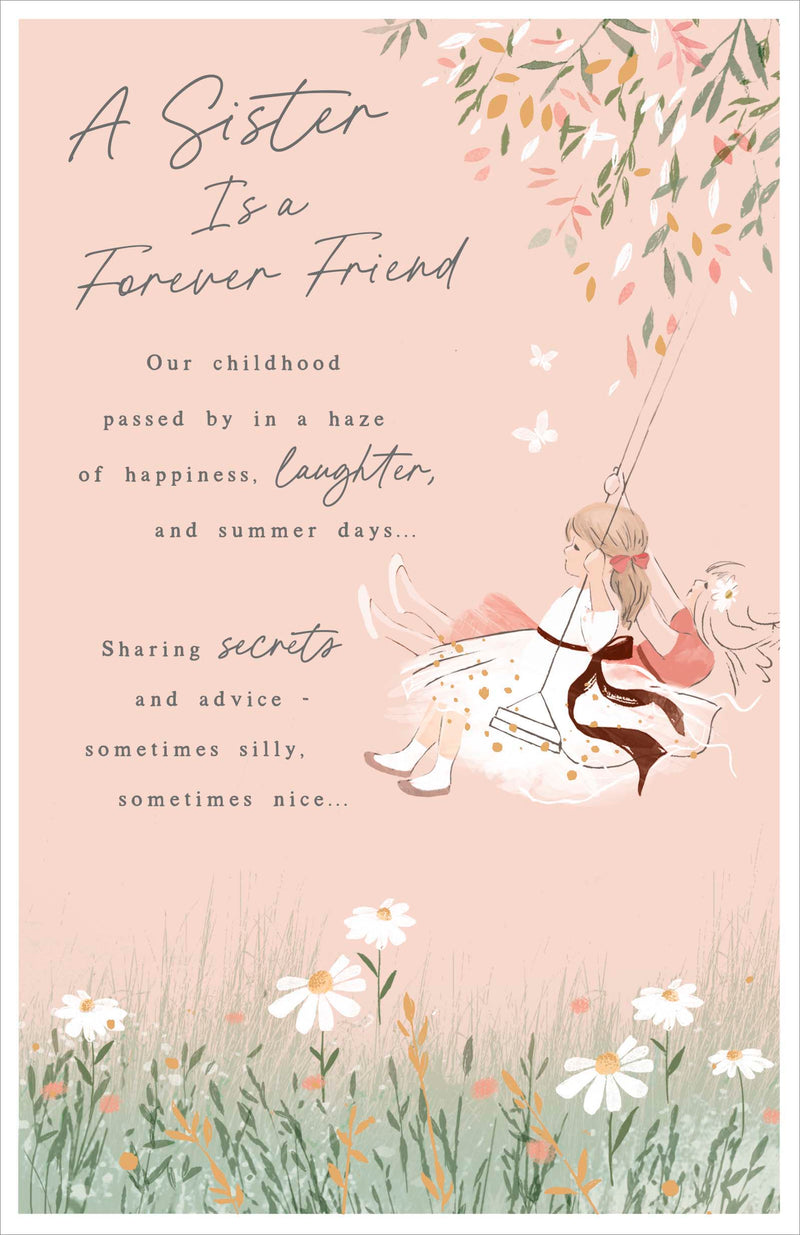 Gibson | Birthday Card Sister | Happy Birthday Gifts | Her, Girls, Women | With Envelope