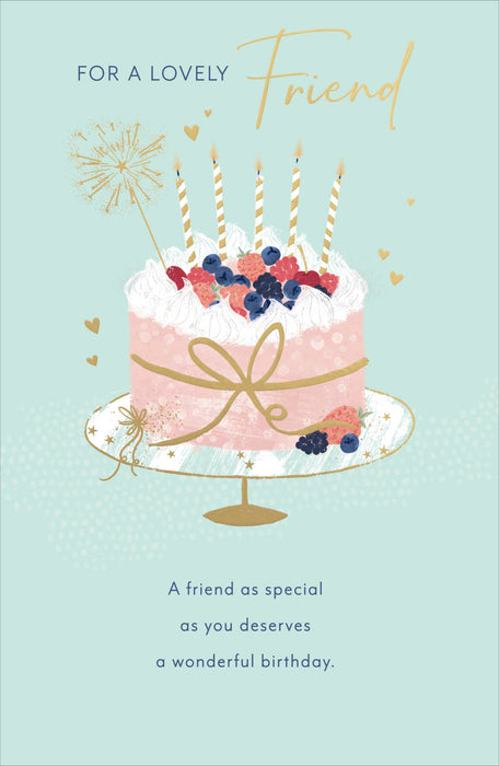 Simply | Birthday Card Friend | Happy Birthday Gifts | Traditional Design | With Envelope