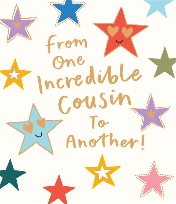 Carlton Birthday Card for Cousin, Conv Design