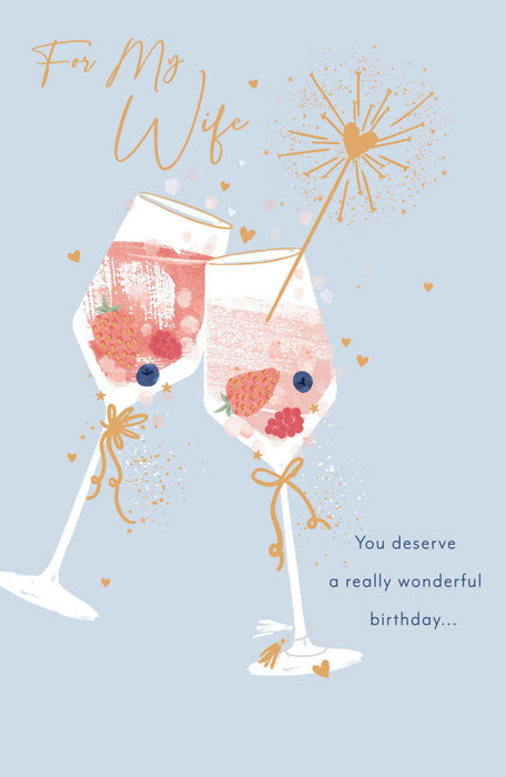 Simply Traditional Birthday Card for Wife, Conv Design
