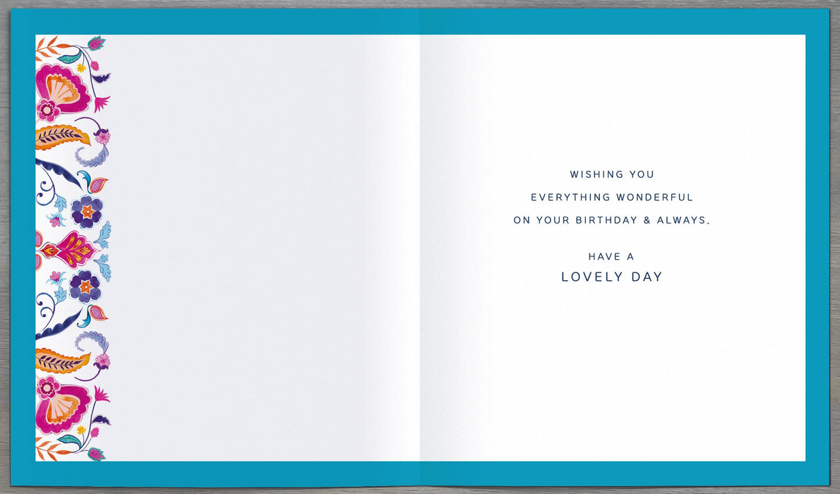 Eastern Print Studio Birthday Card for Auntie, Conv Design