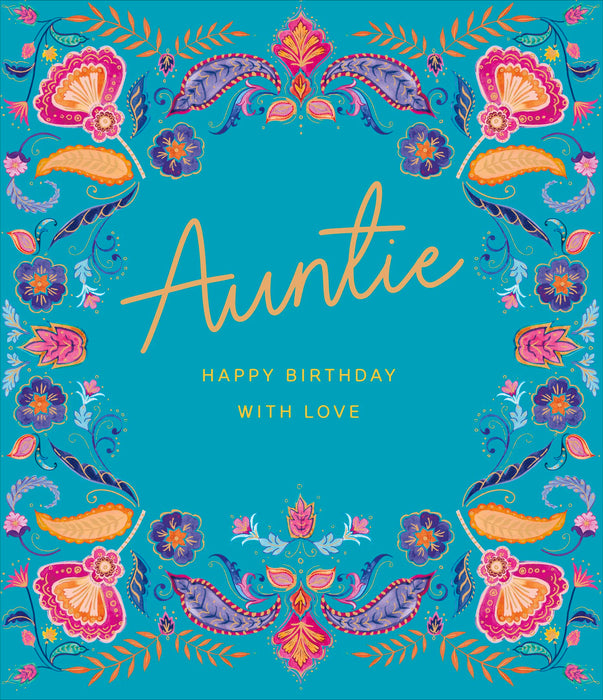 Eastern Print Studio Birthday Card for Auntie, Conv Design