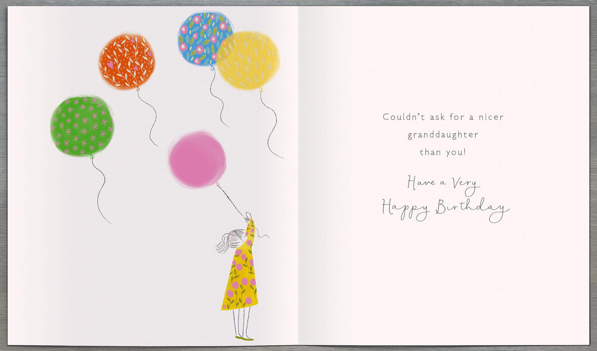 Carlton Birthday Card for Granddaughter, Conv Design