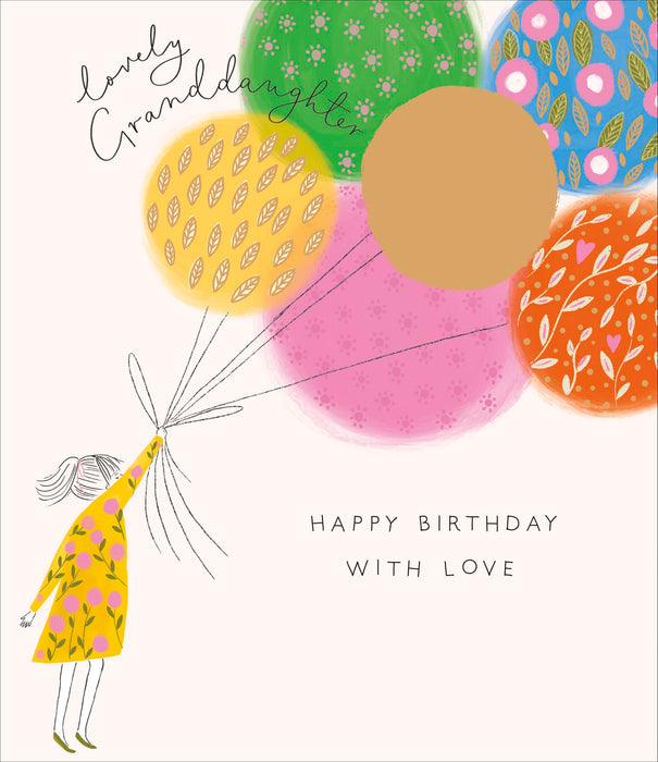 Carlton Birthday Card for Granddaughter, Conv Design