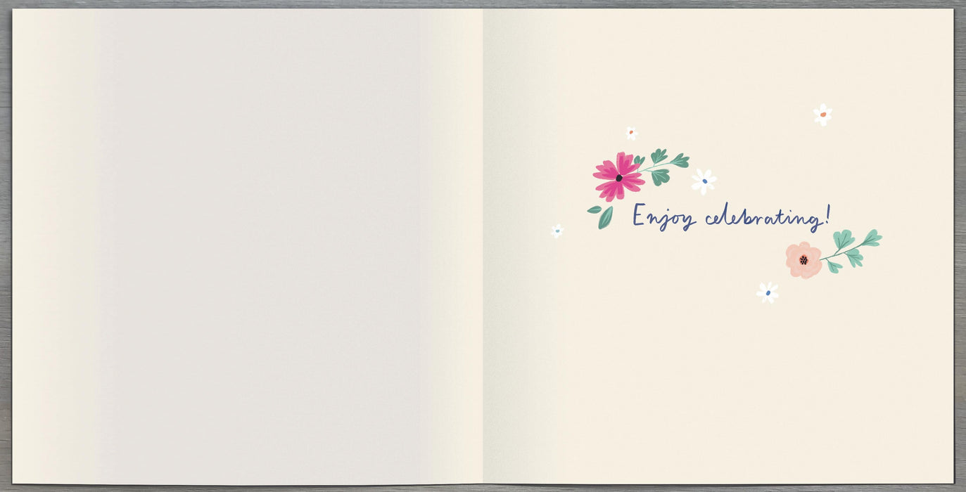 Daisy Blue Birthday Card for Conv, Conv Design