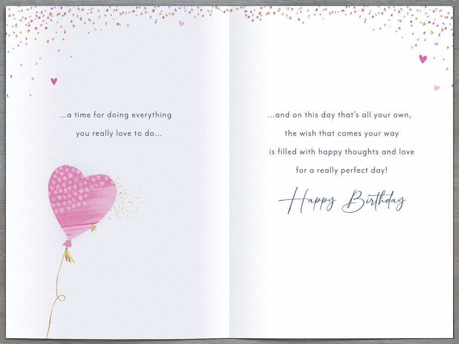 Simply | Birthday Card Daughter | Happy Birthday Gifts | Her, Girls, Women | Traditional Design | With Envelope