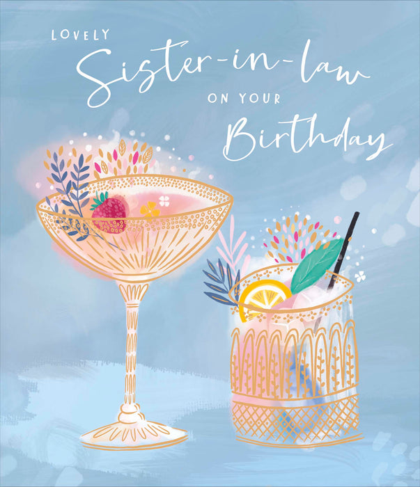Carlton | Birthday Card Sister In Law | Happy Birthday Gifts | Her, Girls, Women | With Envelope