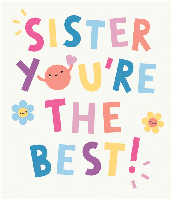 All Typed Up Birthday Card for Sister, Hum Design