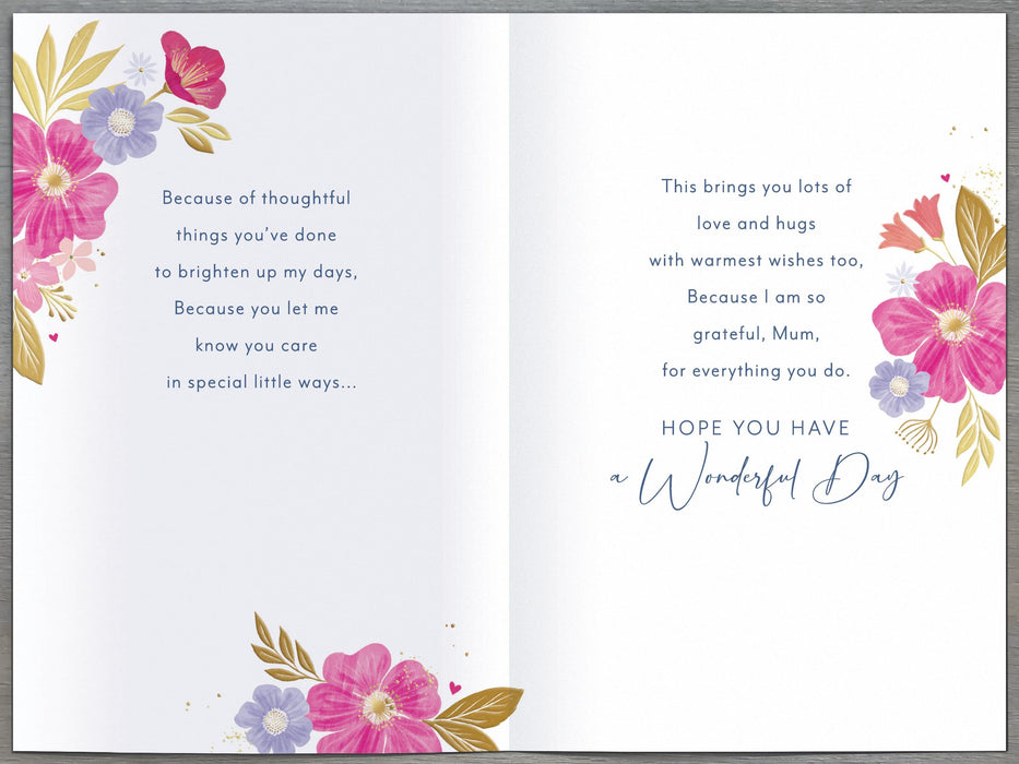 Simply Traditional Birthday Card for Mum, Conv Design