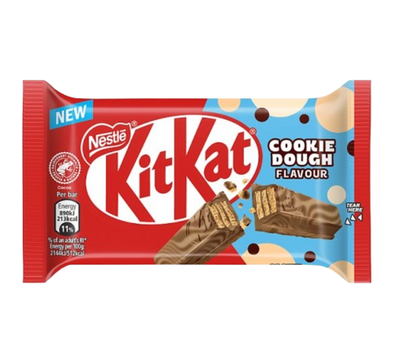 KitKat 4 Finger Cookie Dough Flavour 41.5g (BBE 12/26)