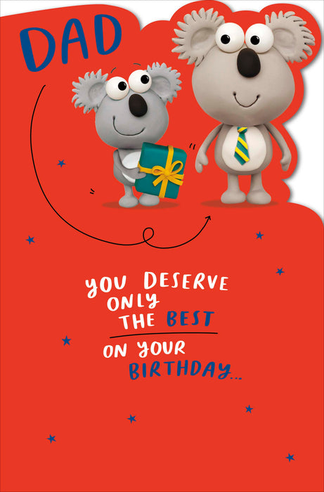 Crackers | Birthday Card Dad Hum | Happy Birthday Gifts | Him, Boys, Men | With Envelope