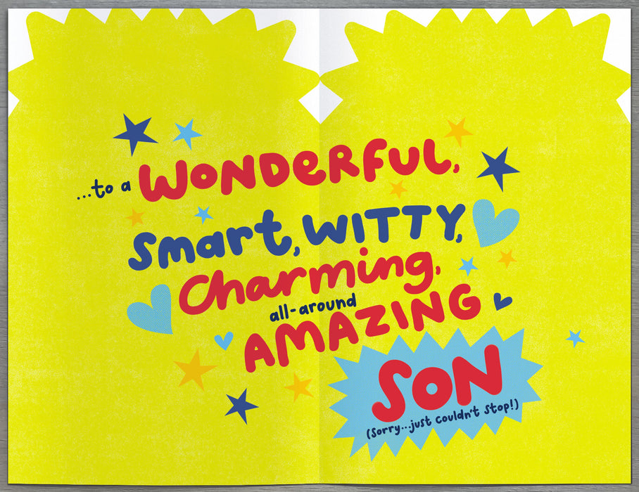 Hanson | Birthday Card Son Hum | Happy Birthday Gifts | Him, Boys, Men | With Envelope