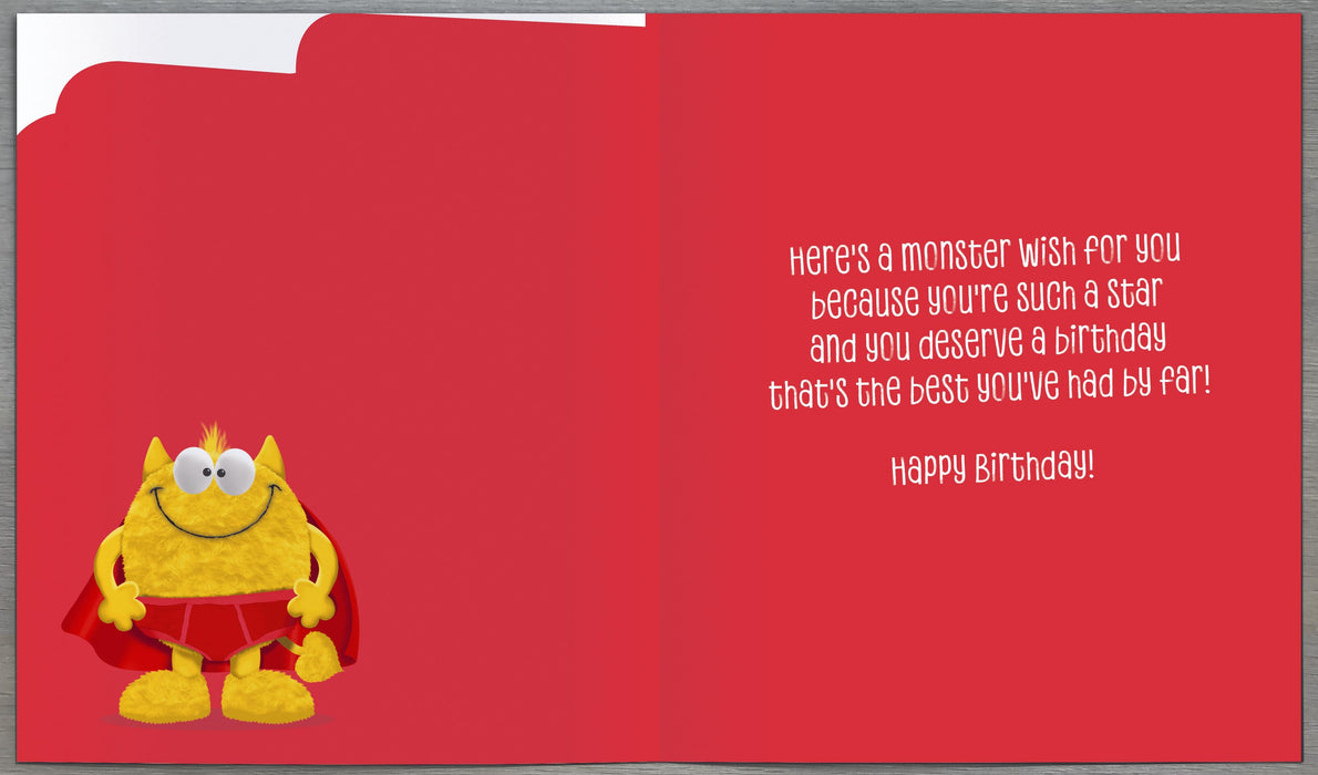 My Monster Birthday Card for Nephew, Hum Design