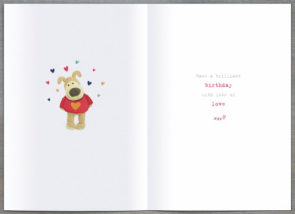 Boofle Birthday Card for Fiance, Cute Design