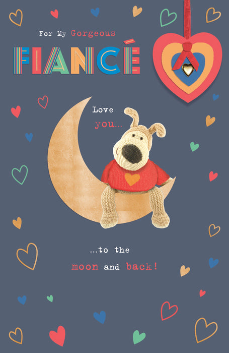 Boofle Birthday Card for Fiance, Cute Design