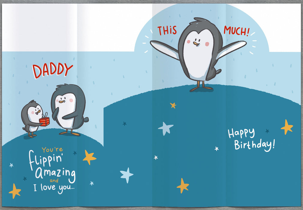 Giggles Birthday Card for Daddy, Hum Design