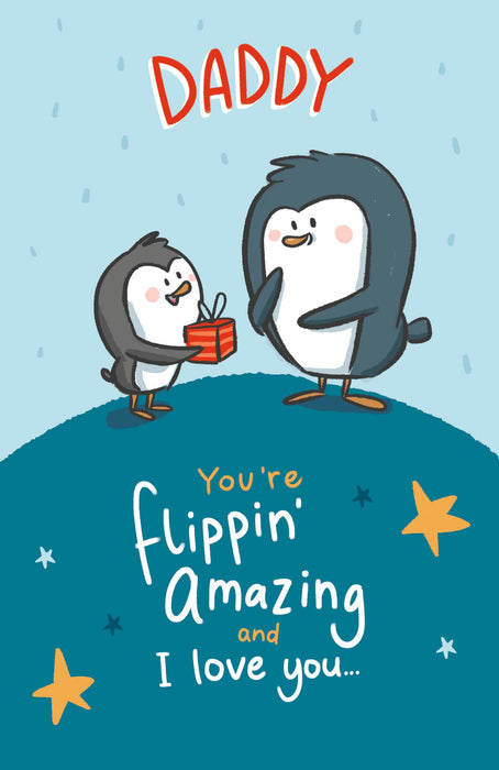 Giggles Birthday Card for Daddy, Hum Design