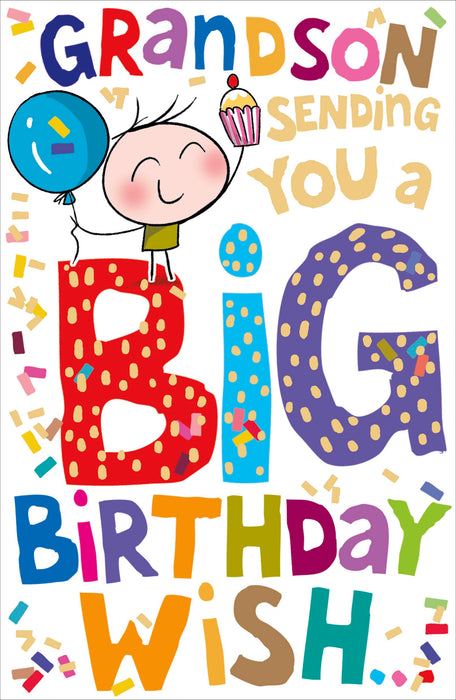Wigwam Birthday Card for Grandson, Cute Design
