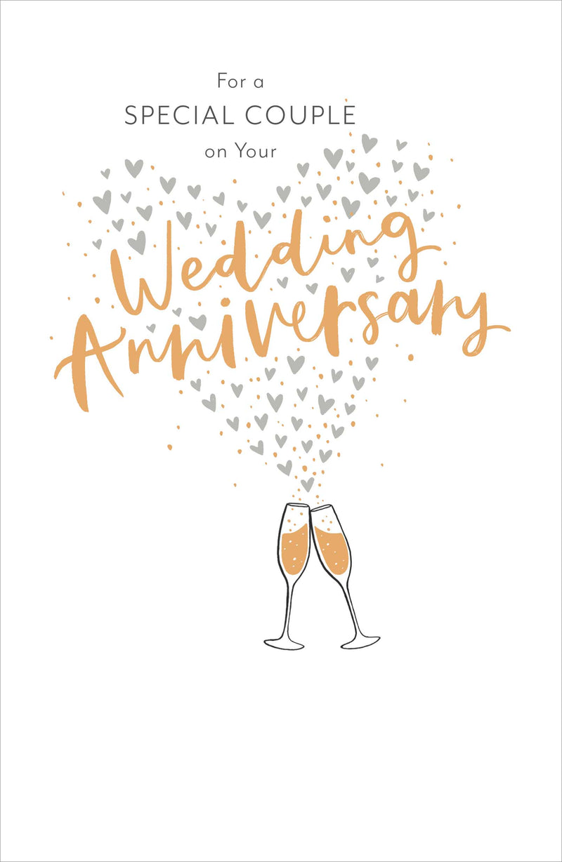 Simply Traditional | Wedding Anniversary Card | Conventional Design | With Envelope