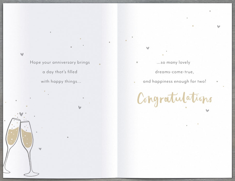 Simply Traditional Anniversary Card for Wedding, Conv Design
