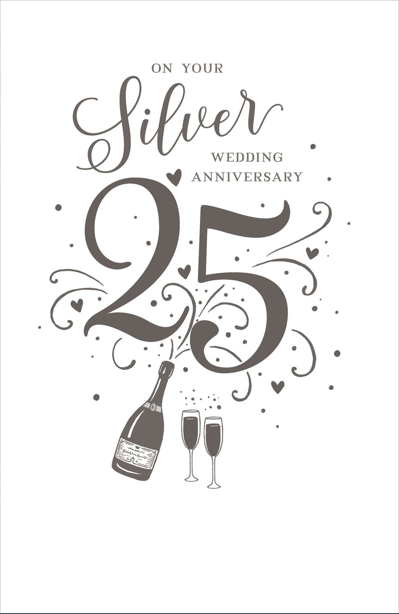 Simply Traditional | Wedding Anniversary Card | Conventional Design | With Envelope
