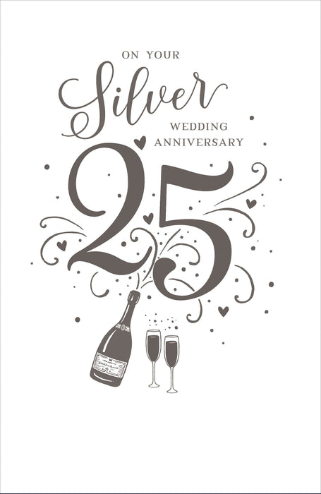 Simply Traditional Anniversary Card for Wedding, Conv Design