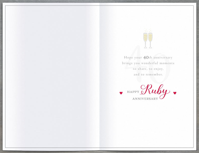 Simply Traditional | Wedding Anniversary Card | Conventional Design | With Envelope