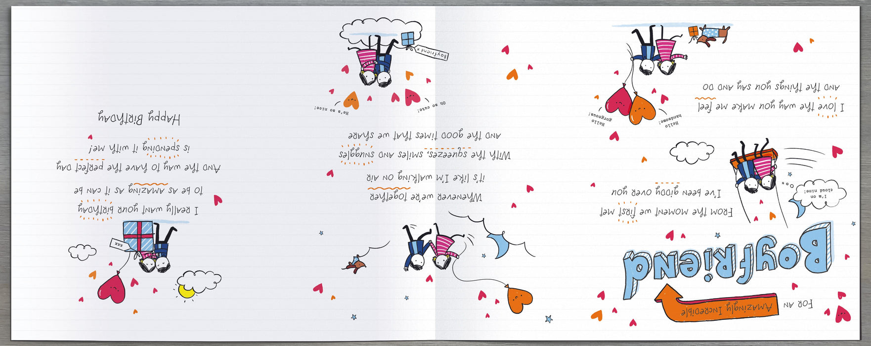 Oodles of Doodles Birthday Card for Boyfriend, Cute Design