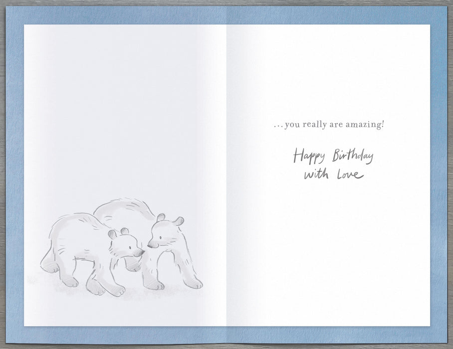 About a Bear Birthday Card for Husband, Cute Design