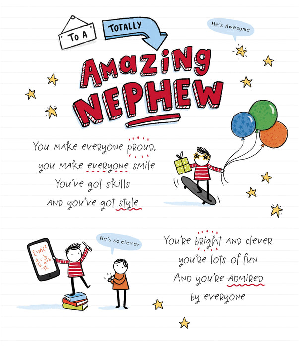 Oodles of Doodles Birthday Card for Nephew, Cute Design