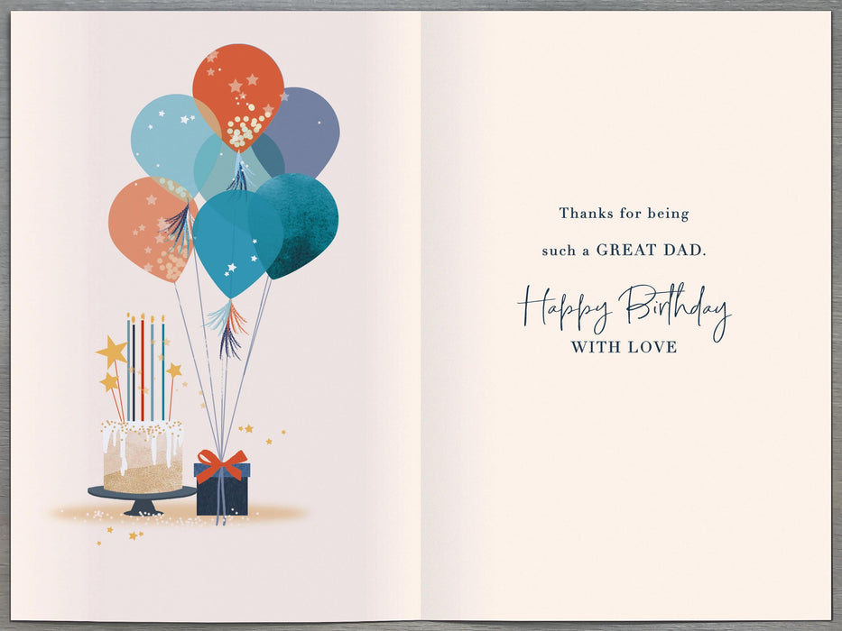 Simply | Birthday Card Dad | Happy Birthday Gifts | Him, Boys, Men | Traditional Design | With Envelope