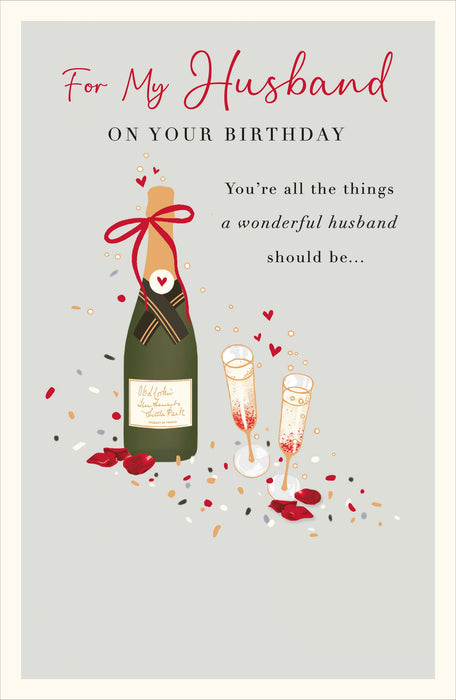 Simply Traditional Birthday Card for Husband, Conv Design