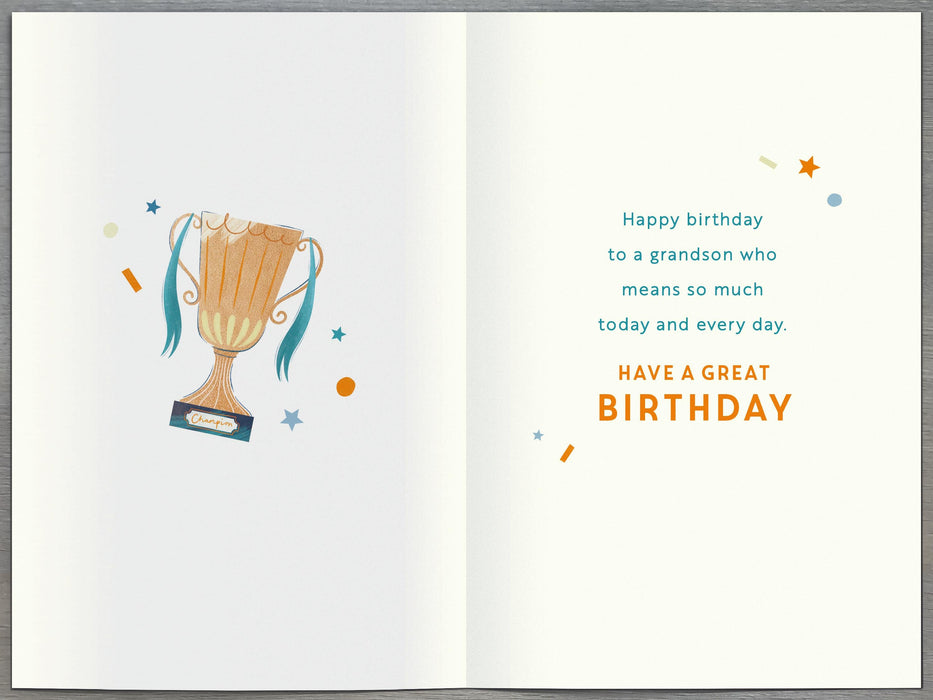 Simply Traditional Birthday Card for Grandson, Conv Design