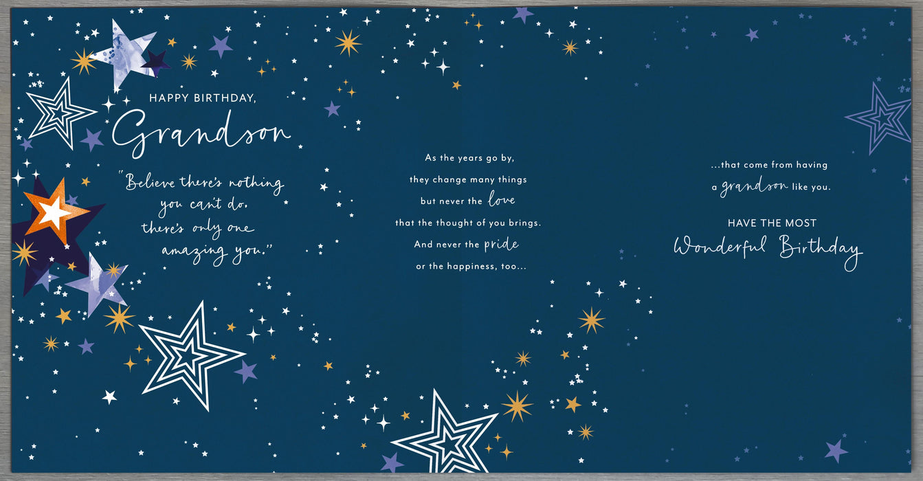 Gibson Birthday Card for Grandson, Conv Design