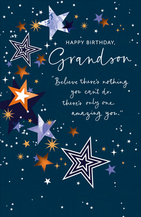 Gibson Birthday Card for Grandson, Conv Design