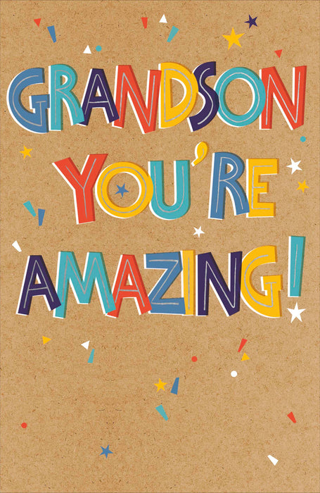 Carlton Birthday Card for Grandson, Conv Design