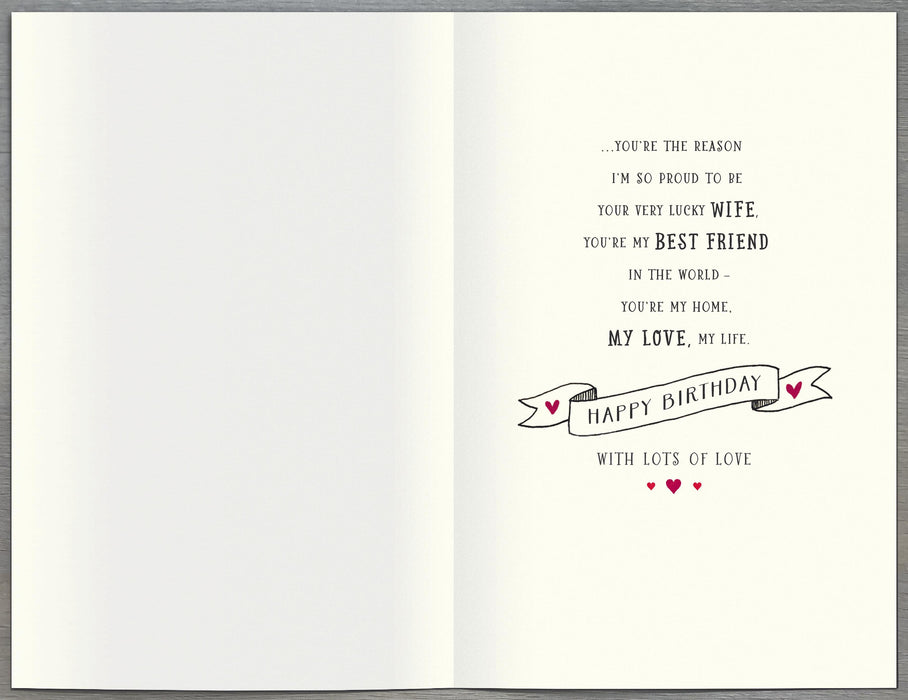 Gibson | Birthday Card Husband | Happy Birthday Gifts | Him, Boys, Men | With Envelope