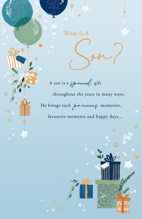Word Portraits Birthday Card for Son, Conv Design