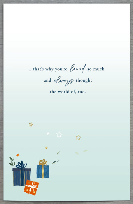 Word Portraits Birthday Card for Son, Conv Design