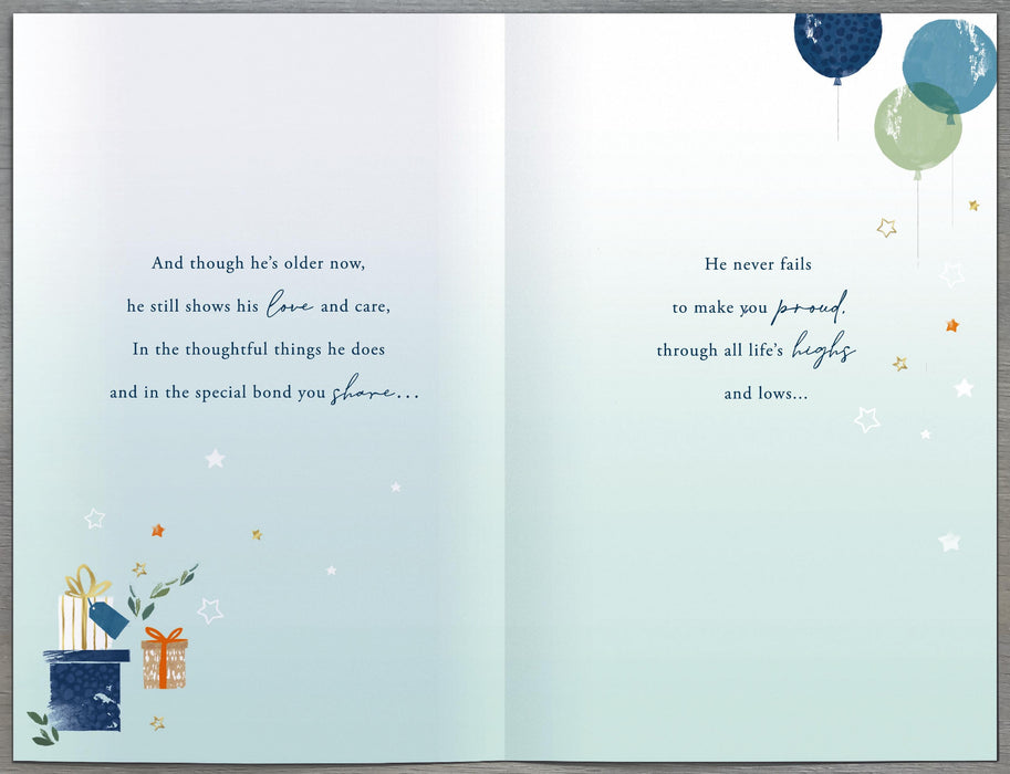 Word Portraits Birthday Card for Son, Conv Design